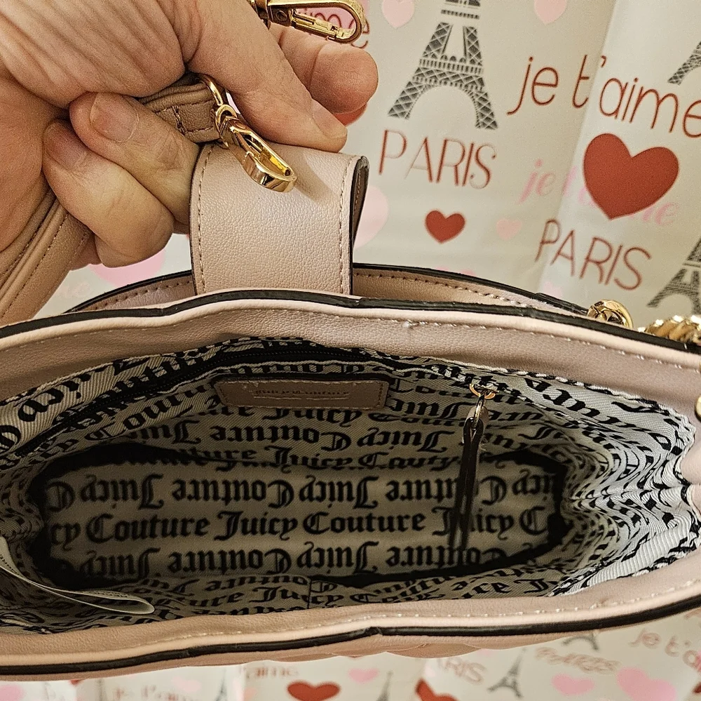 JUICY COUTURE BLUSH CROSSBODY/SHOULDER BAG. - Picture 5 of 5